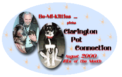 Clarington Pet Connection - August 2000 Site of the Month'